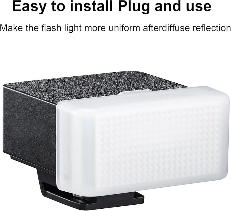 Vbestlife حامل إضاءة محمول ناعم للضوء المنتشر لإضاءة فلاش Godox iM20 Mini خفيف الوزن أبيض - Image 2